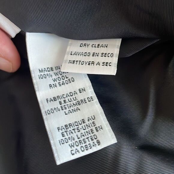 Jones New York classic dark navy blue wool blazer - Picture 7 of 7